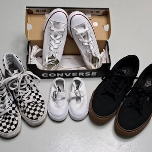 Family Collection Of Vans And Converse Shoes
